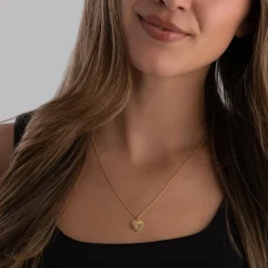Astley Clarke Biography 18ct Yellow Gold Vermeil White Sapphire Heart Pendant