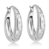 Astley Clarke Celestial Silver White Sapphire Hoop Earrings