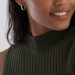 Astley Clarke Celestial Silver White Sapphire Hoop Earrings