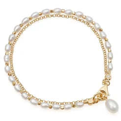 Astley Clarke 18ct Yellow Gold Vermeil Freshwater Pearl Bracelet