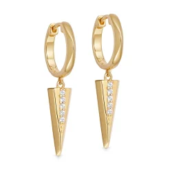 Astley Clarke 18ct Yellow Gold Vermeil Drop Hoop Earrings
