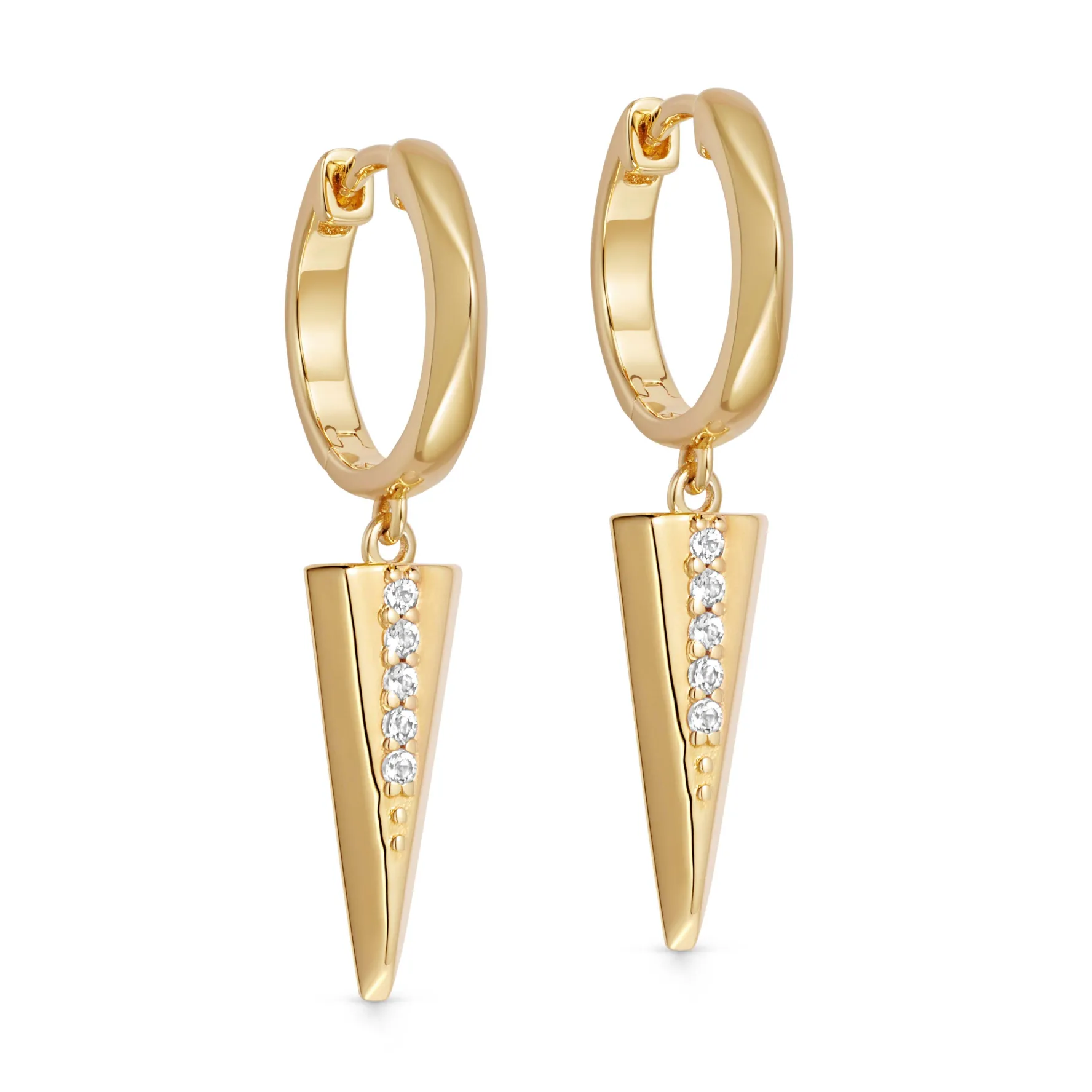 Astley Clarke 18ct Yellow Gold Vermeil Drop Hoop Earrings