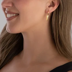 Astley Clarke 18ct Yellow Gold Vermeil Drop Hoop Earrings