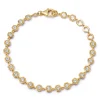 Astley Clarke Deco 18ct Yellow Gold Vermeil White Sapphire Tennis Bracelet
