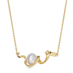Astley Clarke Floe 18ct Yellow Gold Vermeil Freshwater Pearl Necklace