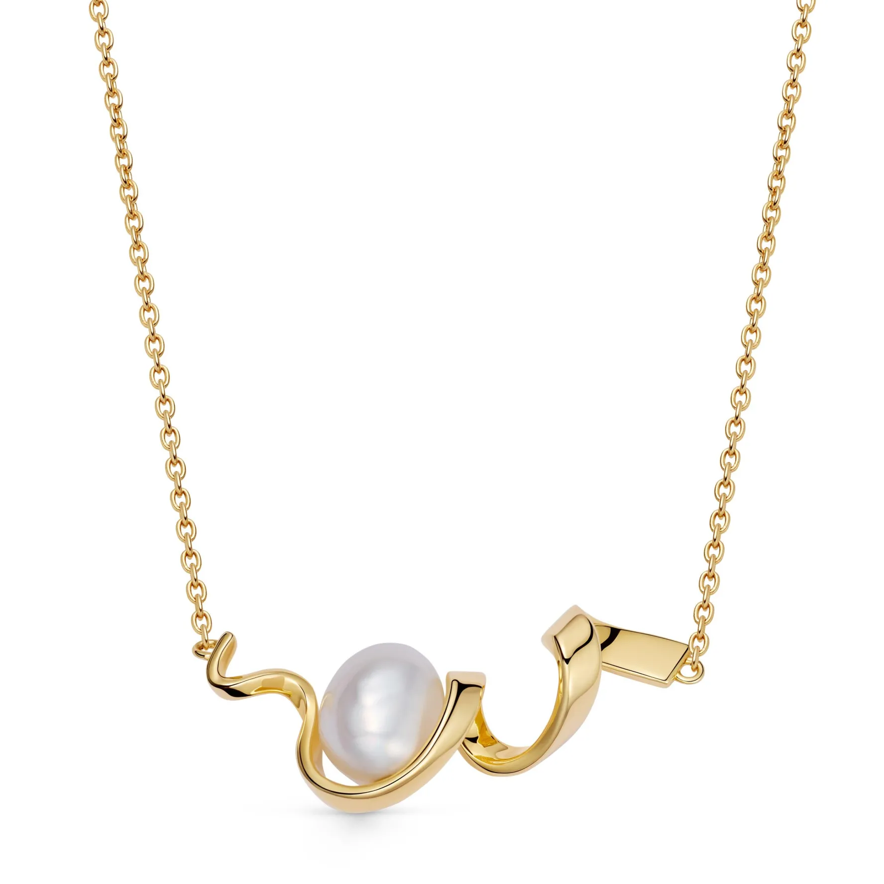 Astley Clarke Floe 18ct Yellow Gold Vermeil Freshwater Pearl Necklace