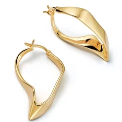 Astley Clarke Floe 18ct Yellow Gold Vermeil Hoop Earrings