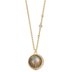 Astley Clarke Luna 18ct Yellow Gold Vermeil Labradorite Pendant