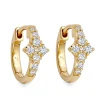 Astley Clarke Luna 18ct Yellow Gold Vermeil White Sapphire Huggie Earrings