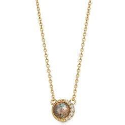 Astley Clarke Luna 18ct Yellow Gold Vermeil Labradorite Necklace