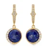 Astley Clarke Luna 18ct Yellow Gold Vermeil Blue Lapis Hoop Earrings