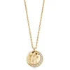 Astley Clarke Luna 18ct Yellow Gold Vermeil White Sapphire Pendant