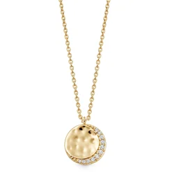 Astley Clarke Luna 18ct Yellow Gold Vermeil White Sapphire Pendant