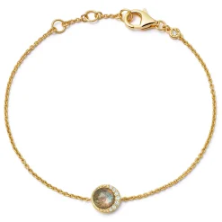 Astley Clarke Luna 18ct Yellow Gold Vermeil Labradorite Bracelet