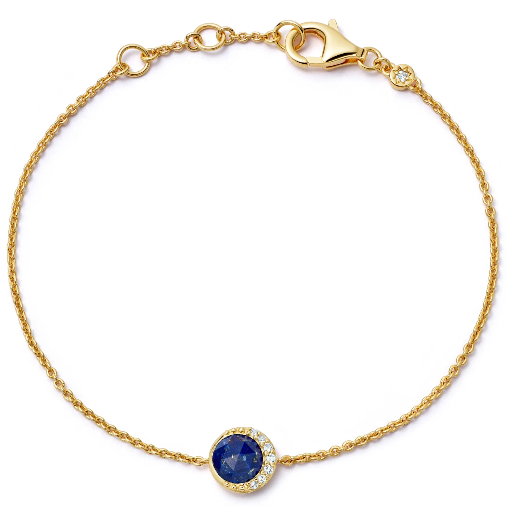 Astley Clarke Luna 18ct Yellow Gold Vermeil Blue Lapis Bracelet