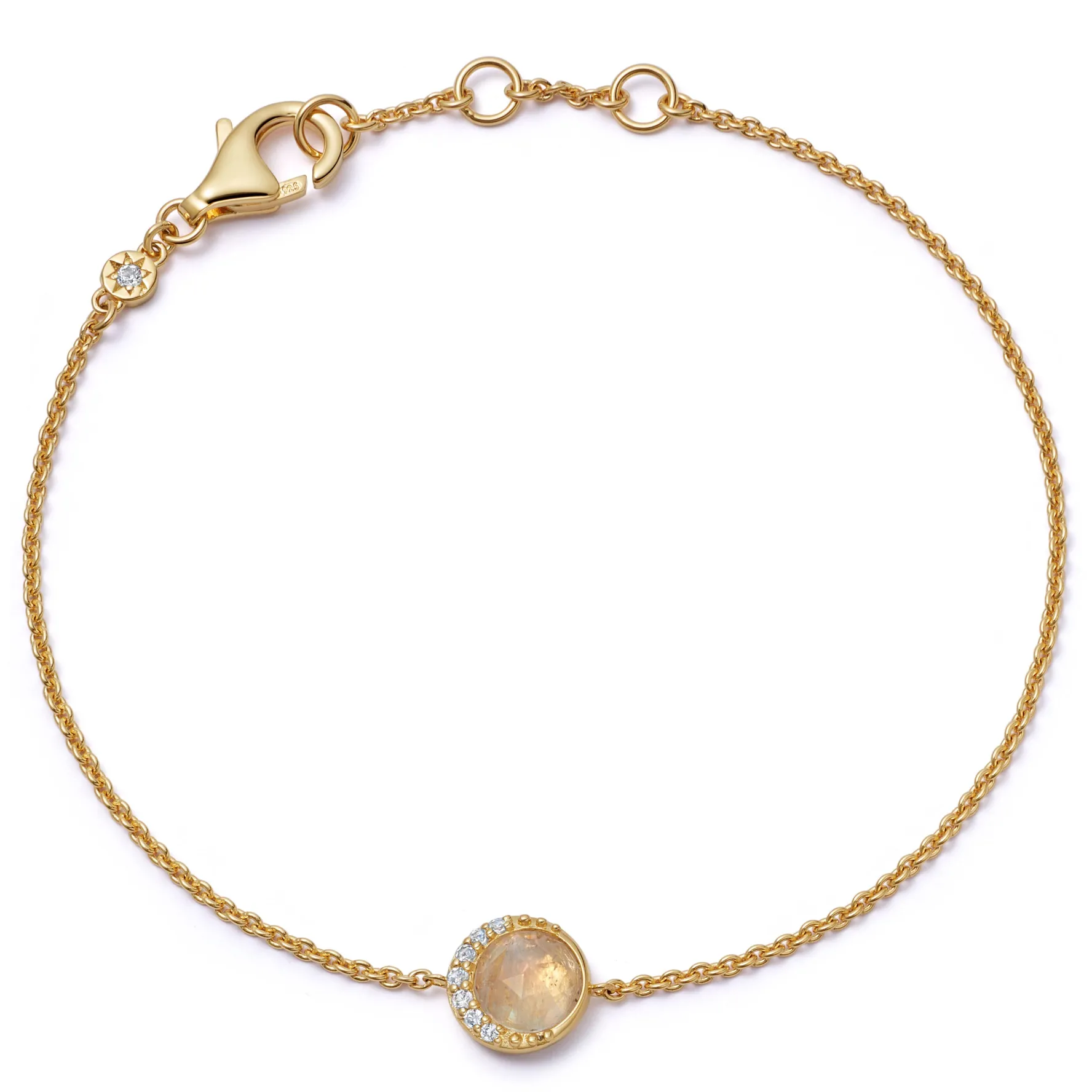 Astley Clarke Luna 18ct Yellow Gold Vermeil Moonstone Bracelet