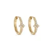 Astley Clarke Luna Light 18ct Yellow Gold Vermeil White Sapphire Hoop Earrings
