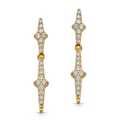 Astley Clarke Luna Light 18ct Yellow Gold Vermeil Light Drop Stud Earrings