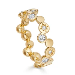 Astley Clarke Polaris 18ct Yellow Gold Vermeil White Sapphire North Star Ring