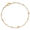 Astley Clarke Polaris North Star 18ct Yellow Gold Vermeil White Sapphire Station Bracelet