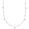 Astley Clarke Polaris North Star Silver White Sapphire Station Necklace