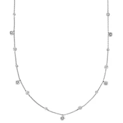 Astley Clarke Polaris North Star Silver White Sapphire Station Necklace
