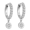 Astley Clarke Polaris Silver White Sapphire Huggie Earrings