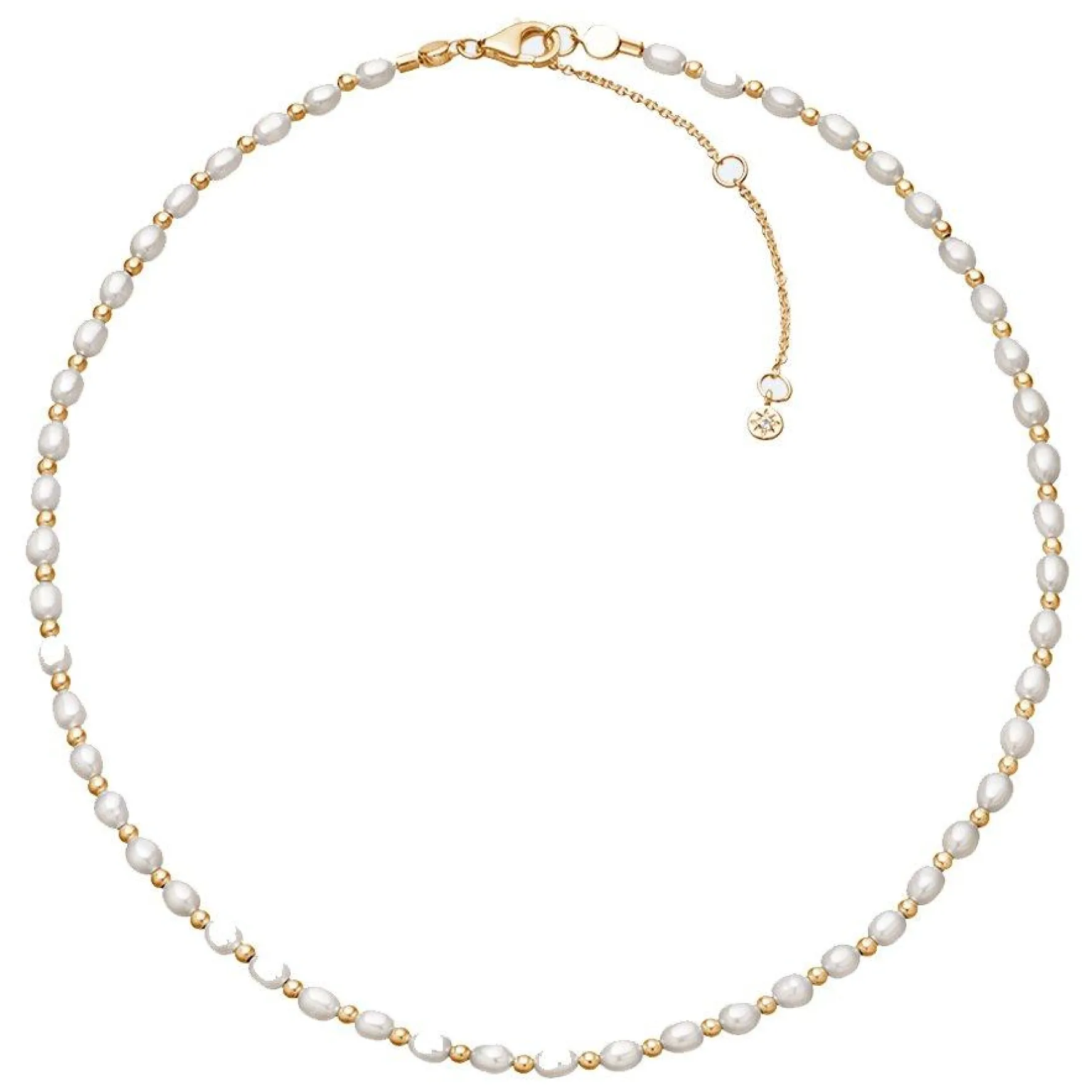 Astley Clarke Stilla 18ct Yellow Gold Vermeil White Freshwater Pearl Choker Necklace