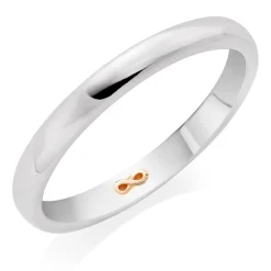 Beaverbrooks Beyond Brilliance 18ct White and Rose Gold 2mm Infinity Ladies Wedding Ring