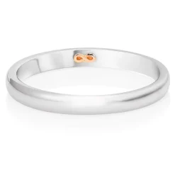 Beaverbrooks Beyond Brilliance 18ct White and Rose Gold 2mm Infinity Ladies Wedding Ring