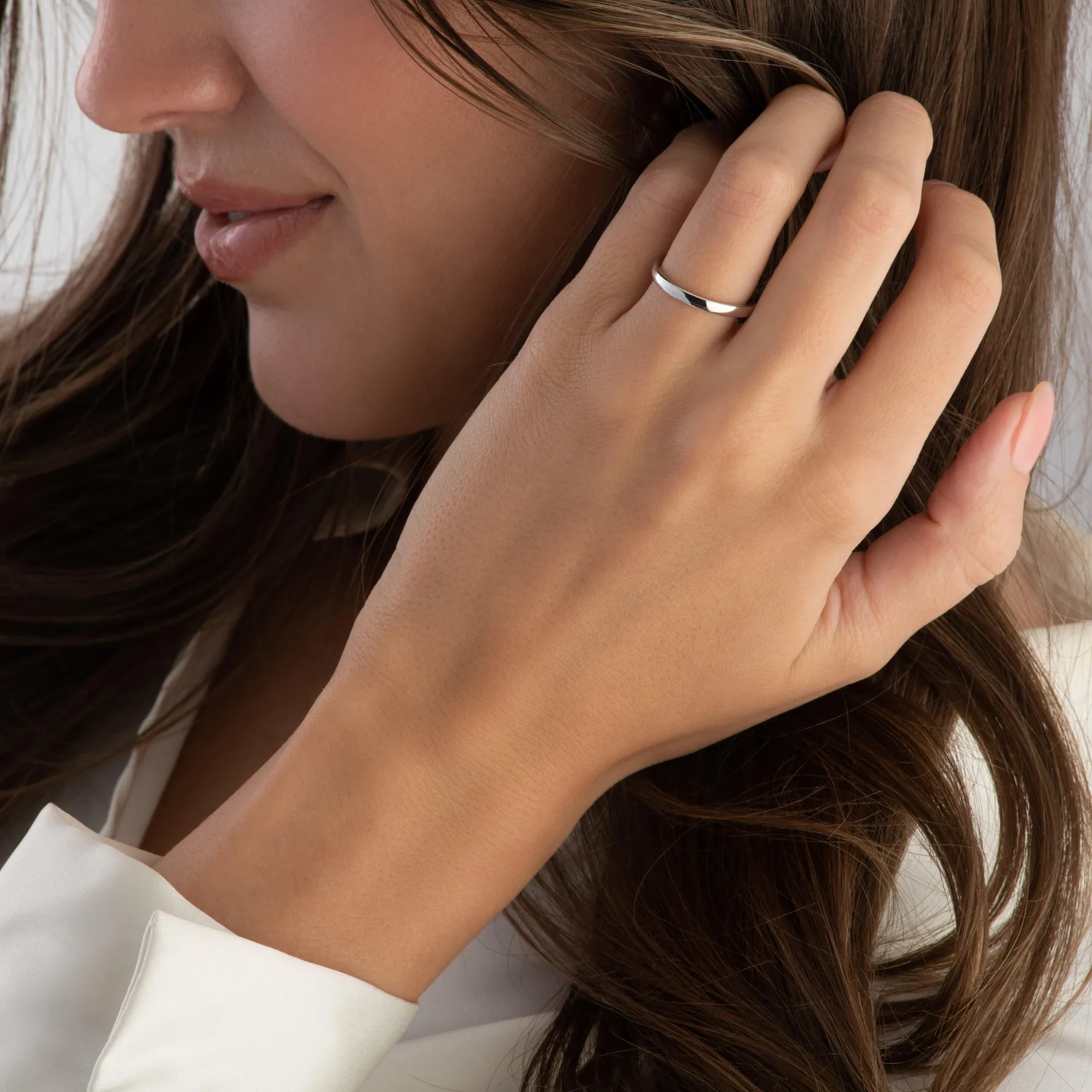 Beaverbrooks Beyond Brilliance 18ct White and Rose Gold 2mm Infinity Ladies Wedding Ring