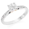 Beaverbrooks Beyond Brilliance 18ct White Gold and Rose Gold Diamond Solitaire Ring