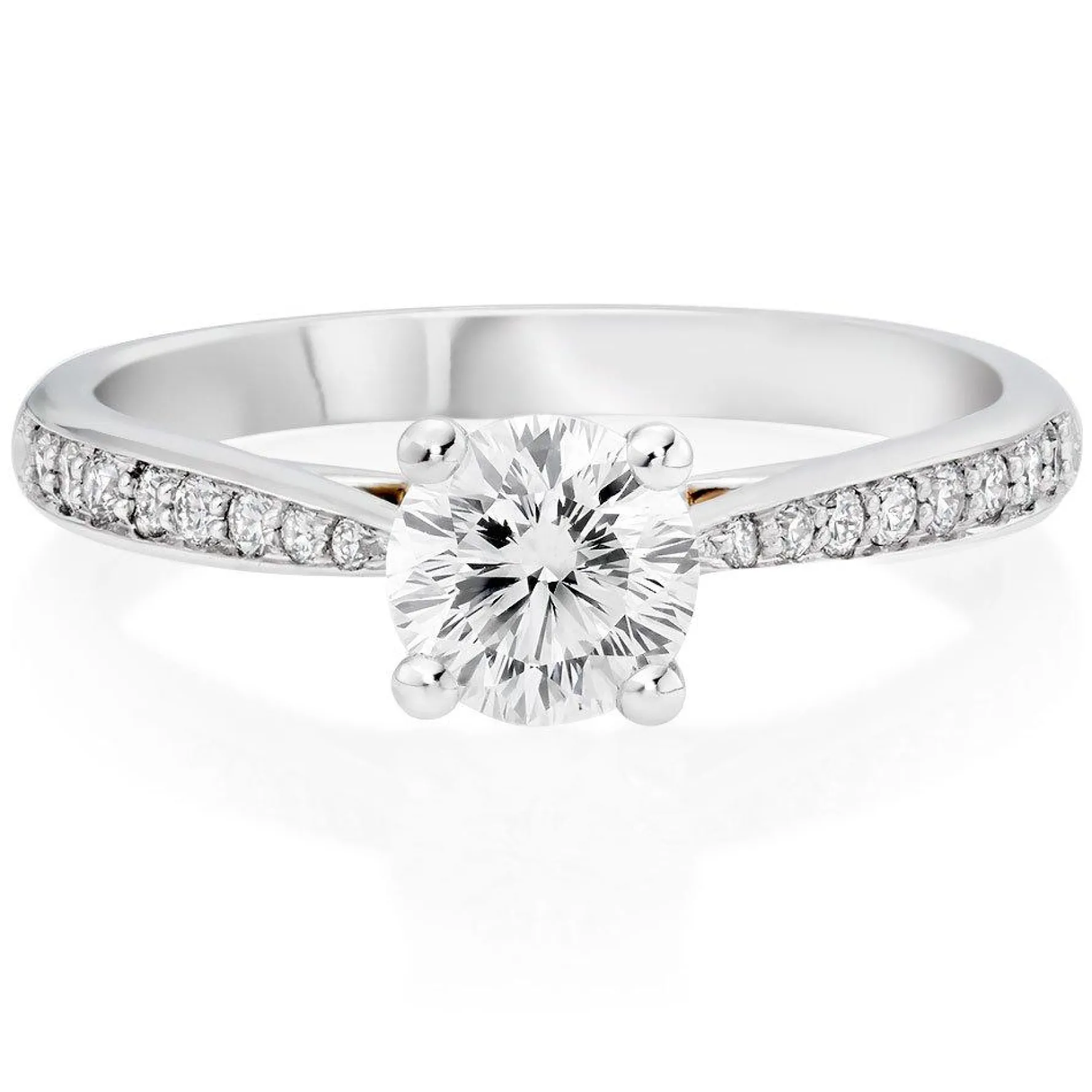 Beaverbrooks Beyond Brilliance 18ct White Gold and Rose Gold Diamond Solitaire Ring