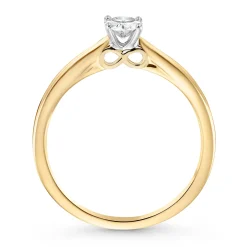 Beaverbrooks Beyond Brilliance 18ct Yellow Gold Oval Shaped Diamond Solitaire Ring