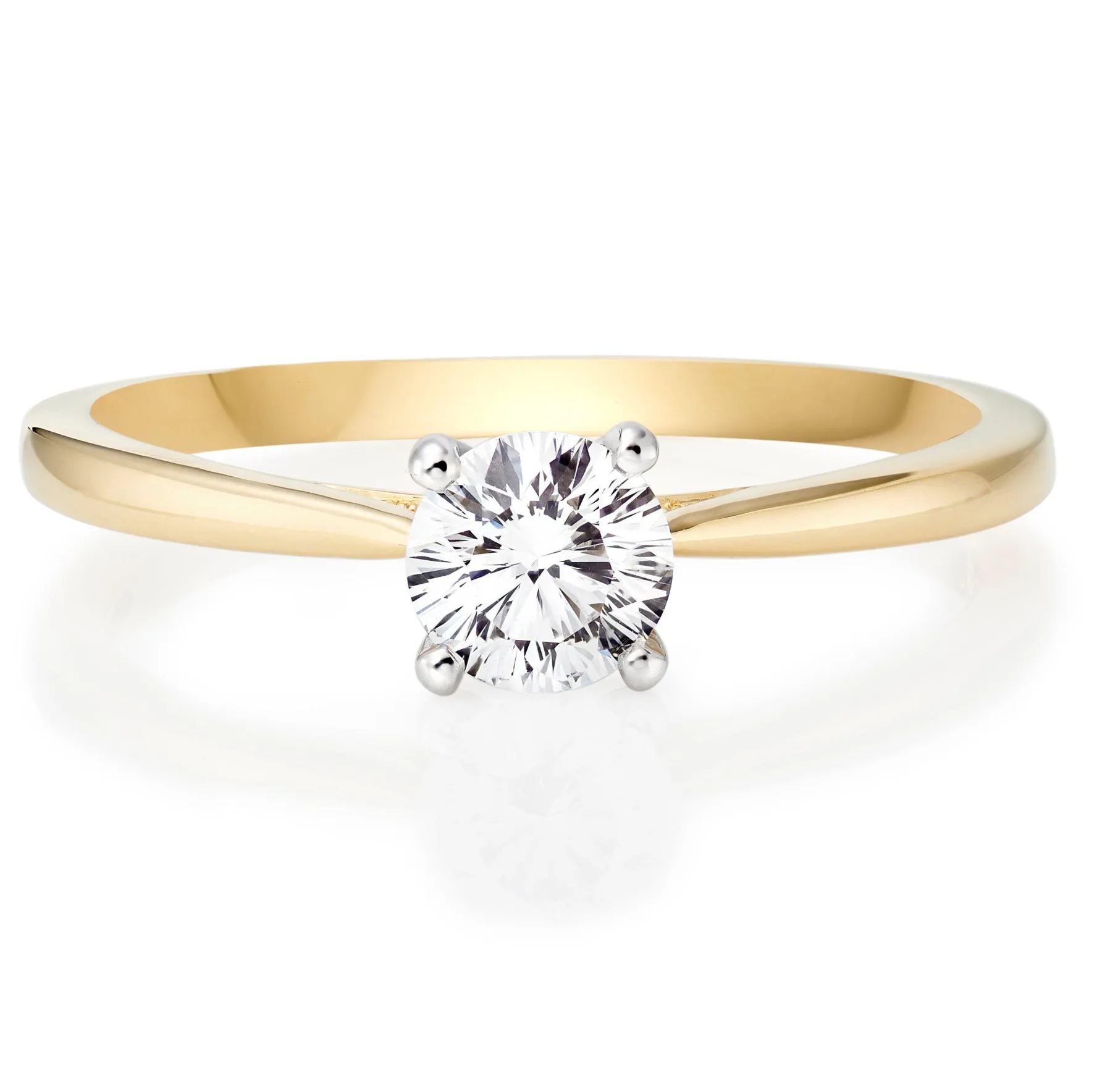 Beaverbrooks Beyond Brilliance 18ct Yellow Gold Diamond Solitaire Ring