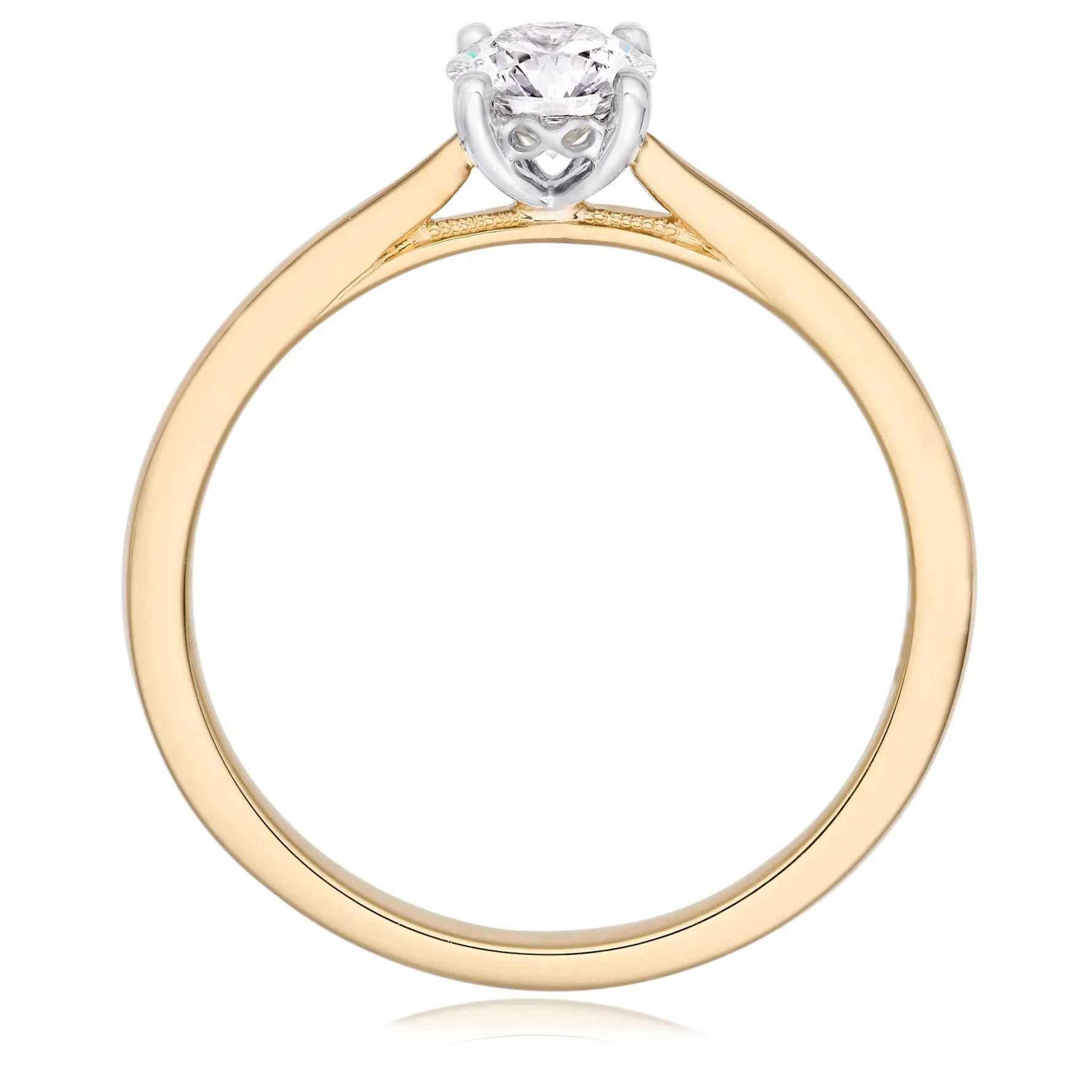 Beaverbrooks Beyond Brilliance 18ct Yellow Gold Diamond Solitaire Ring