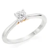 Beaverbrooks Beyond Brilliance 18ct White Gold and Rose Gold Diamond Solitaire Ring