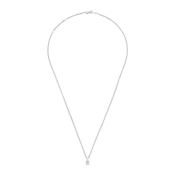 Beaverbrooks Beyond Brilliance 18ct White Gold Diamond Oval Shaped Solitaire Pendant