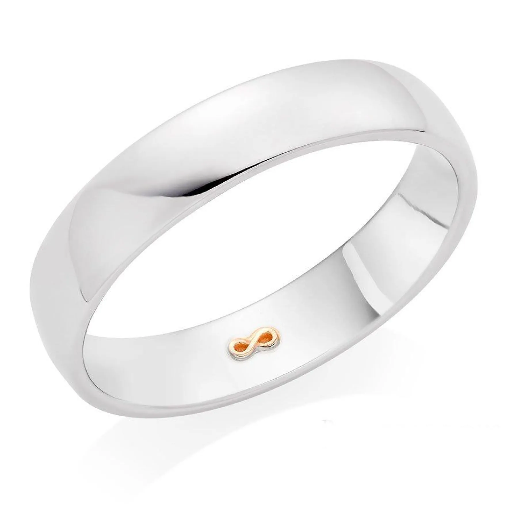 Beaverbrooks Beyond Brilliance 18ct White and Rose Gold 5mm Infinity Men's Wedding Ring