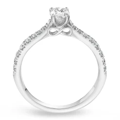 Beaverbrooks Beyond Brilliance 18ct White Gold Oval Shaped Diamond Solitaire Ring