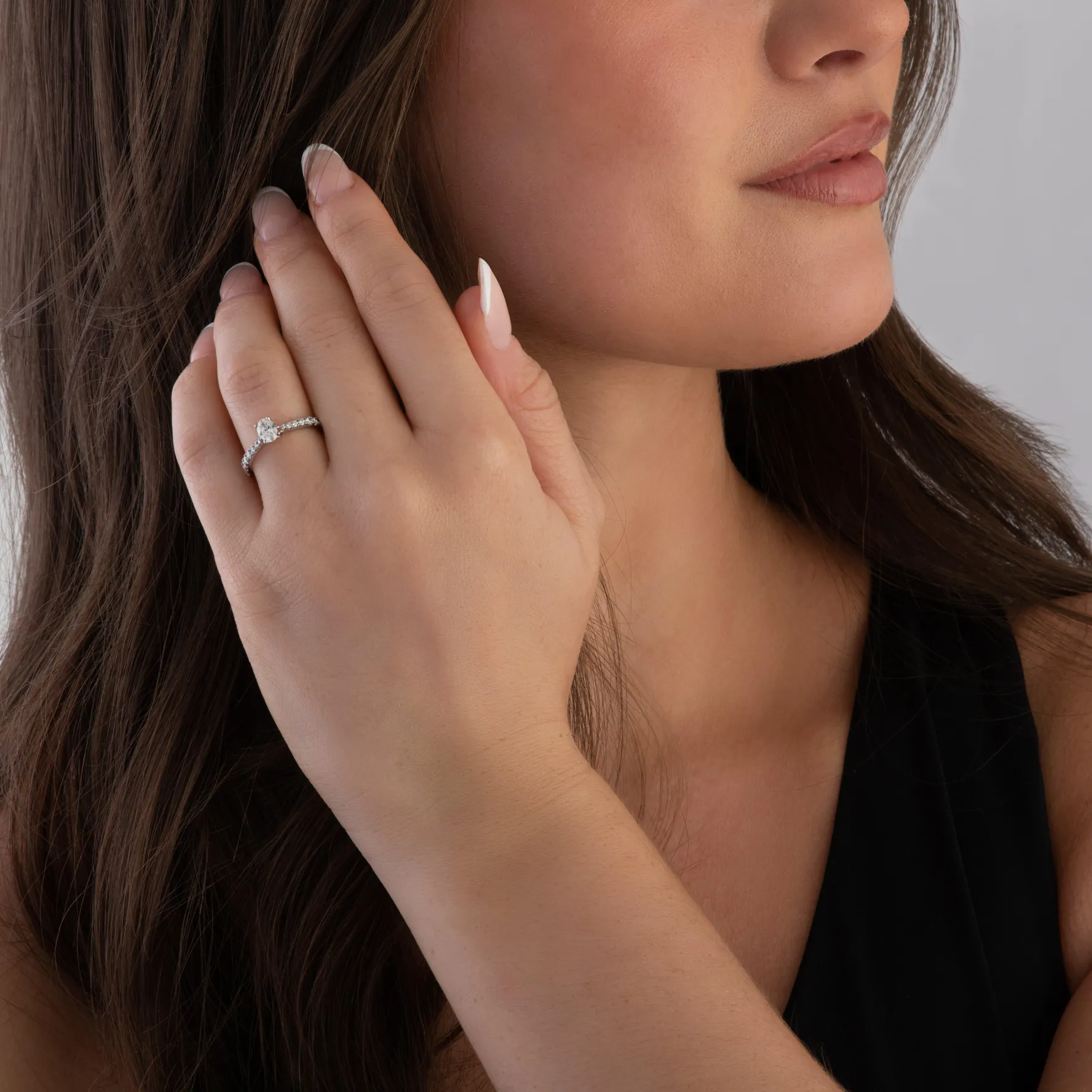 Beaverbrooks Beyond Brilliance 18ct White Gold Oval Shaped Diamond Solitaire Ring