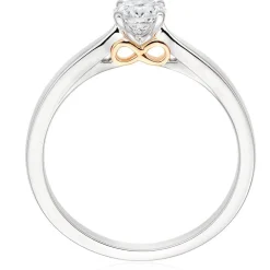 Beaverbrooks Beyond Brilliance 18ct White Gold and Rose Gold Diamond Solitaire Ring