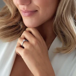 Beaverbrooks Beyond Brilliance 18ct White Gold and Rose Gold Diamond Solitaire Ring