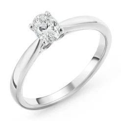 Beaverbrooks Beyond Brilliance 18ct White Gold Oval Shaped Diamond Solitaire Ring