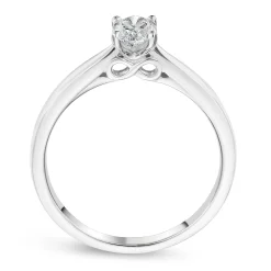 Beaverbrooks Beyond Brilliance 18ct White Gold Oval Shaped Diamond Solitaire Ring