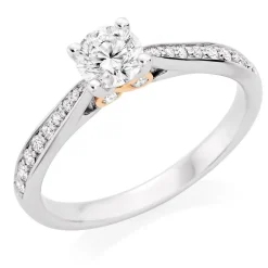 Beaverbrooks Beyond Brilliance 18ct White Gold and Rose Gold Diamond Solitaire Ring