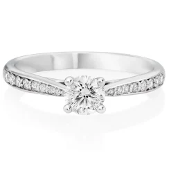 Beaverbrooks Beyond Brilliance 18ct White Gold and Rose Gold Diamond Solitaire Ring