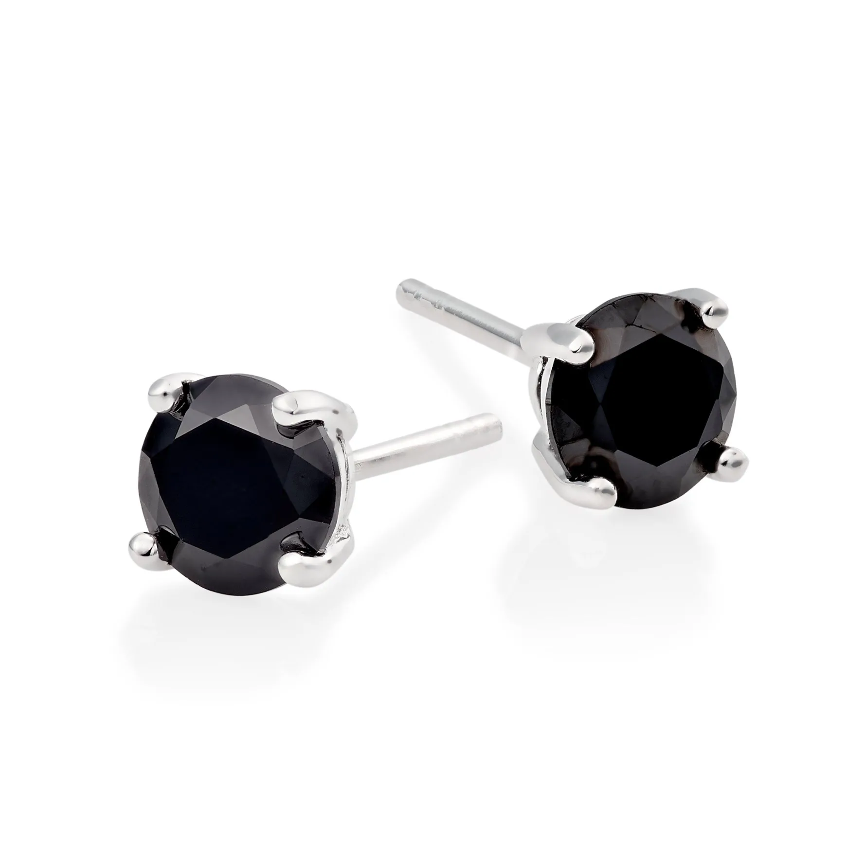 Beaverbrooks Black Cubic Zirconia Stud Earrings