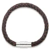 Beaverbrooks Brown Leather Men's Bracelet