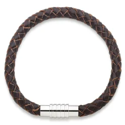 Beaverbrooks Brown Leather Men's Bracelet